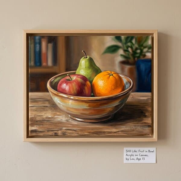 Autumn Arrangement — Oil Pastel Still Life by Marcus T.